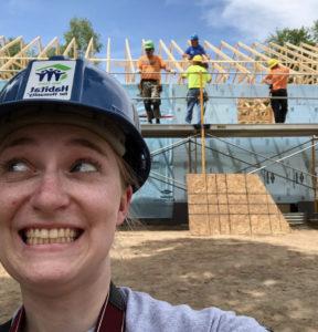 Christy on site with Habitat for Humanity